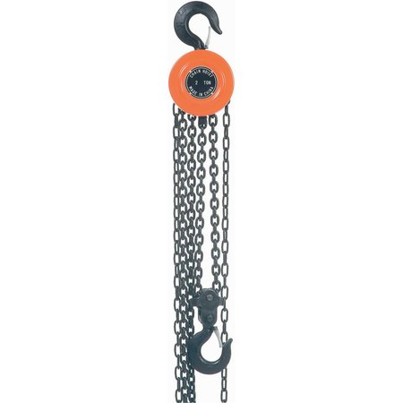 GLOBAL INDUSTRIAL Manual Chain Hoist 10 Foot Lift 6,000 Pound Cap. 241640